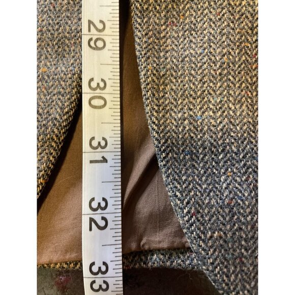 Vintage Giorgio Brown Wool Tweed Men’s Blazer Jacket Sz 42L - Picture 8 of 12